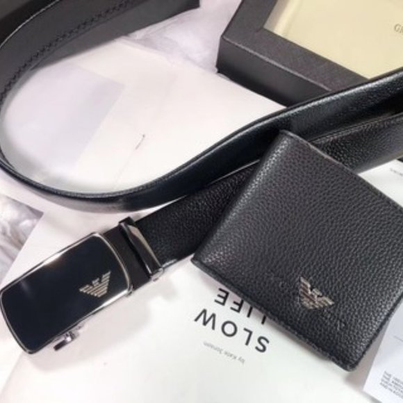 Armani belt automatic buckle belt ➕ wallet - Picture 2 of 8